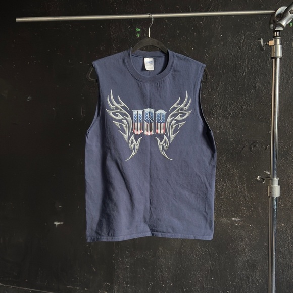 Vintage ‘USA’ Muscle Tee - Picture 1 of 11